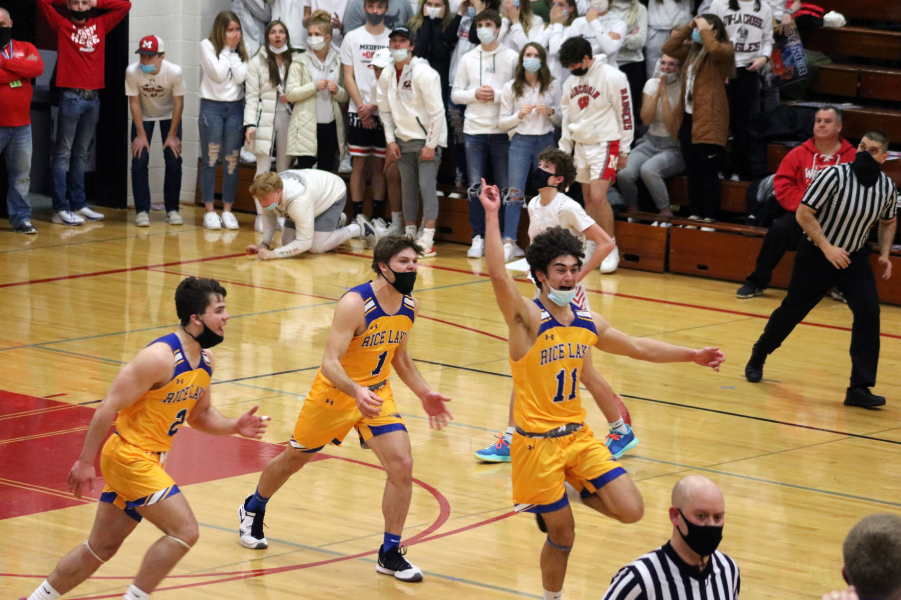 Rice Lake boys basketball at Medford 2-25-21